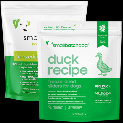smallbatch Freeze Dried Dog Food Sliders - Duck - 25oz Bag