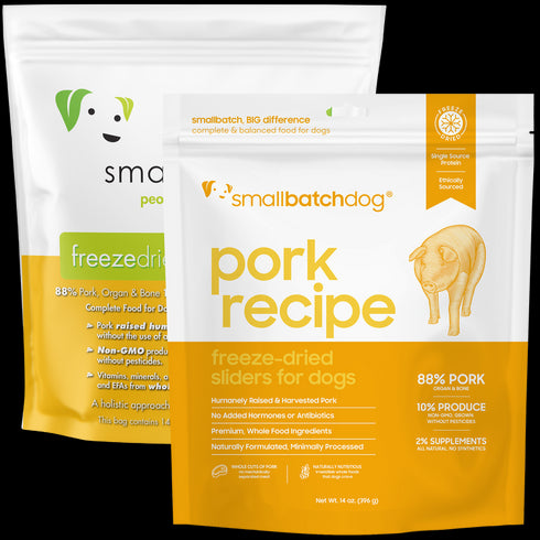 smallbatch Freeze Dried Dog Food Sliders - Pork - 14oz Bag