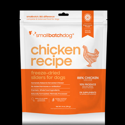 smallbatch Freeze Dried Dog Food Sliders - Chicken - 14oz Bag