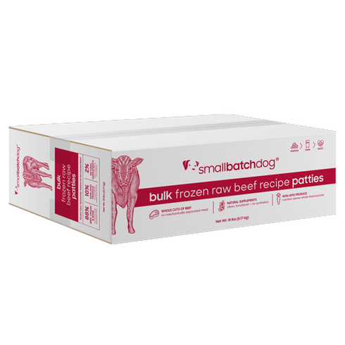 smallbatch Frozen Raw Patties Dog Food - Beef - 18lb Bulk Box