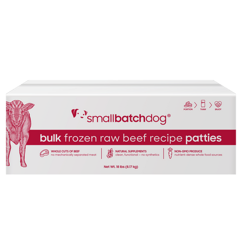 smallbatch Frozen Raw Patties Dog Food - Beef - 18lb Bulk Box