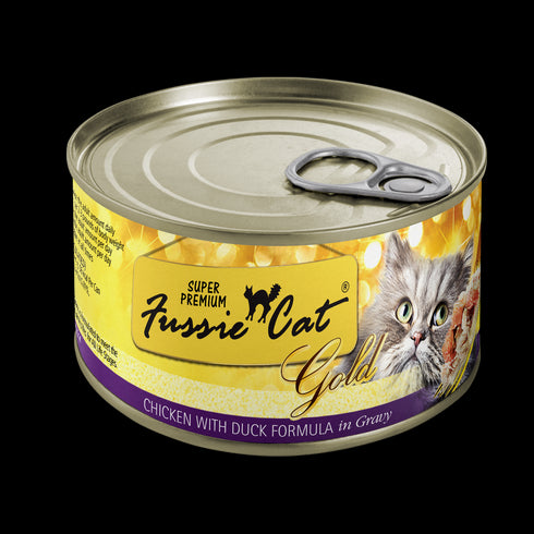Fussie Super Premium Gold Wet Cat Food - Chicken & Duck - 5.5oz Can