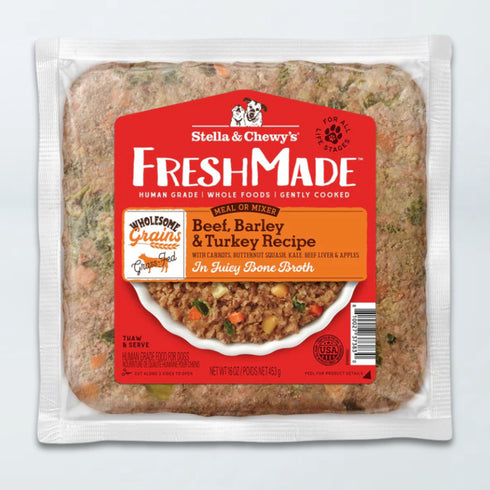 Stella & Chewy's Freshmade Gently Cooked Frozen Dog Food - Beef & Turkey - 16oz Block