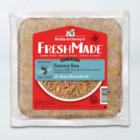 Stella & Chewy's Freshmade Gently Cooked Frozen Dog Food - Savory Sea - 16oz Block