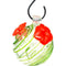 Gold Crest Green Swirl Glass Humminbird Feeder