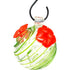 Gold Crest Green Swirl Glass Humminbird Feeder