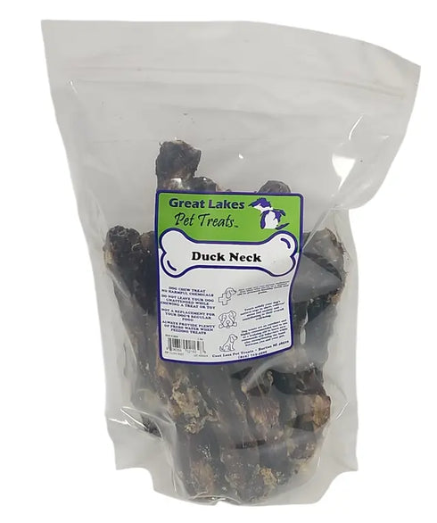 Great Lakes Dog Chew Treats - Duck Necks - 1lb Bag