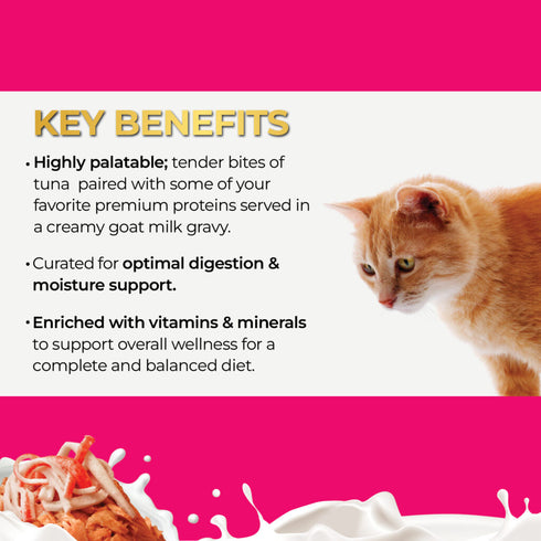 Fussie Super Premium With Goat Milk Gravy Cat Wet Cat Food - Tuna & Oceanfish - 2.47oz Can