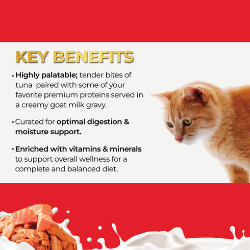 Fussie Super Premium With Goat Milk Gravy Wet Cat Food - Tuna & Salmon - 2.47oz Can