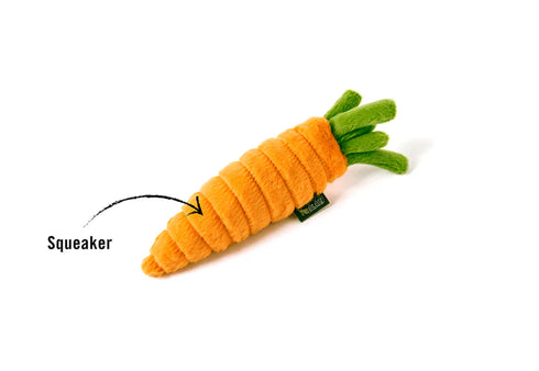 P.L.A.Y. Garden Fresh Carrot Mini Plush Dog Toy