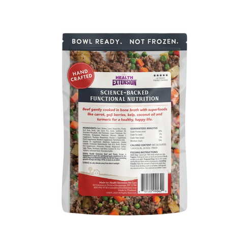 Health Extension Gently Cooked Cat & Dog Food - Beef & Potato - 3oz Pouch