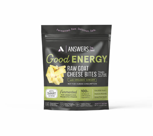A+ Answers Raw Goat Cheese Bites Treats with Organic Ginger
