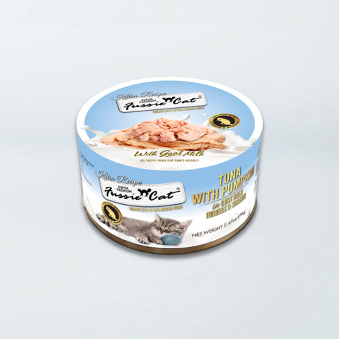 Fussie Cat Kitten Super Premium Goat Milk Mousse & Shreds Wet Cat Food - Tuna & Pumpkin - 2.47oz Can