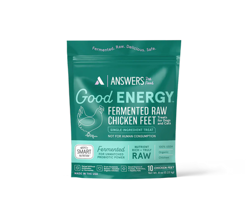 A+ Answers Frozen Fermented Raw Chicken Feet Cat & Dog Treats 10Ct