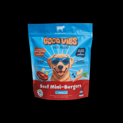 Good Vibes Dog Food Raw Beef Bag