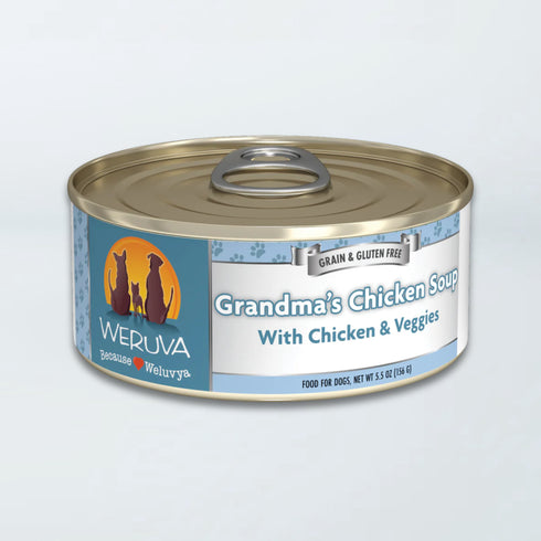 Weruva Classic Dog Wet Dog Food - Grandma's Chicken Soup Chicken & Veggies - 5.5oz Can