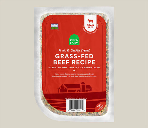 Open Farm Freshly Crafted & Gently Cooked Dog Food - Grass-Fed Beef - 16oz Bag