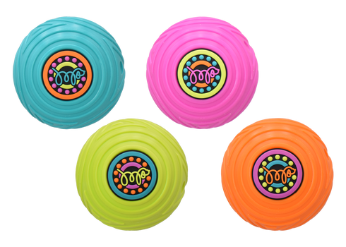 MultiPet Grooverz TPR Ball Dog Toy - 3.5" - Assorted Colors