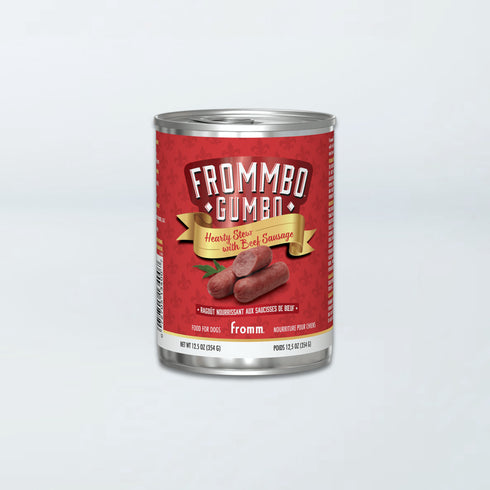 Fromm Frommbo Gumbo Wet Dog Food - Hearty Beef Sausage Stew - 12.5oz Can