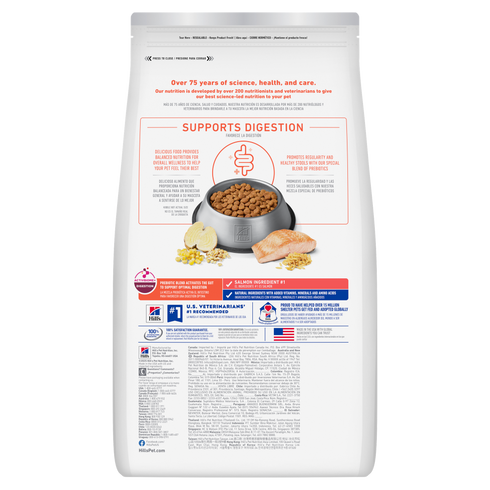Hill's Science Diet Adult 1-6 Perfect Digestion Dry Dog Food - Salmon & Oats - 22lb Bag