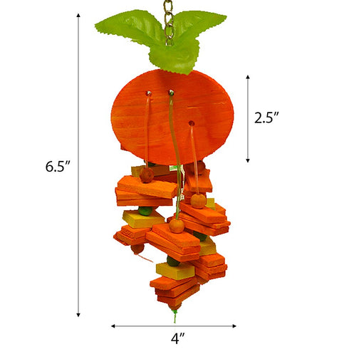 A&E Happy Beaks Small Orange Bird Toy