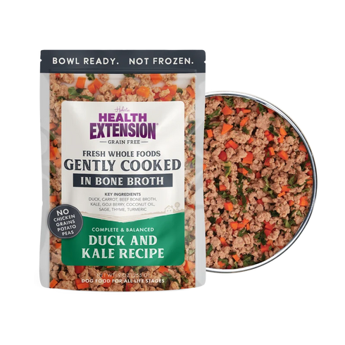 Health Extension Grain Free Gently Cooked Cat & Dog Food - Duck & Kale - 9oz Pouch