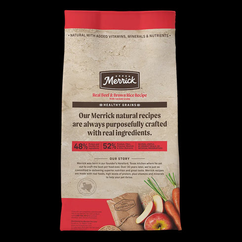 Merrick Classic Healthy Grains Dry Dog Food - Real Beef & Brown Rice - 33lb Bag