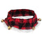 Huxley & Kent Holiday Ruffles Dog Neckwear - Medium - Buffalo Check