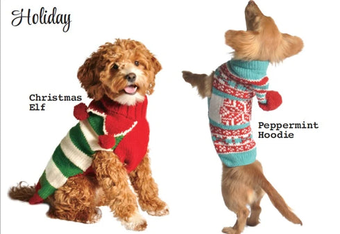 Chilly Dog Knitted Dog Sweater - XX-Large - Peppermint Hoodie