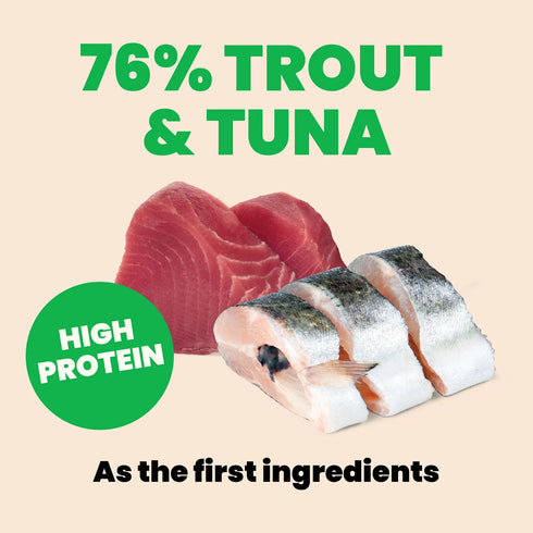 Almo Nature Natural HQS Wet Cat Food - Trout & Tuna in Broth - 2.47oz Can