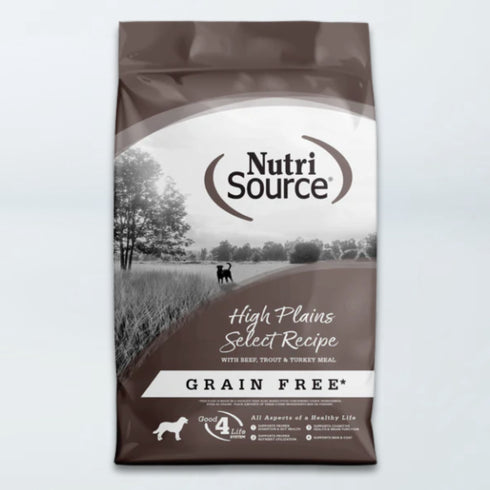 NutriSource Grain Free Dry Dog Food - High Plains Select - 4lb Bag
