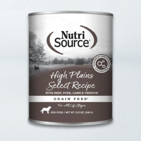 NutriSource Grain Free Wet Dog Food - High Plains Select - 12.3oz Can