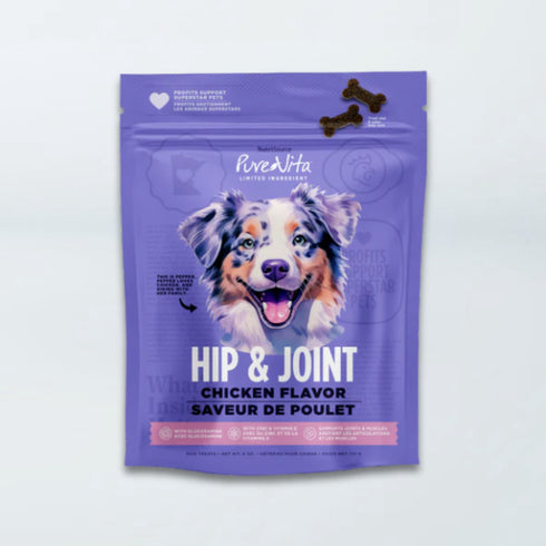 PureVita Hip & Joint Dog Treats - Chicken - 6oz Pouch