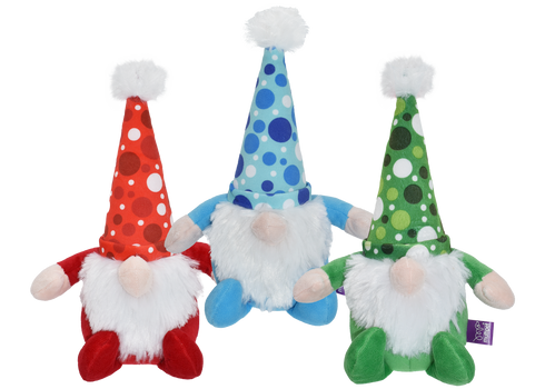 Multipet Polka Dot Gnomes Dog Toy - Assorted Colors