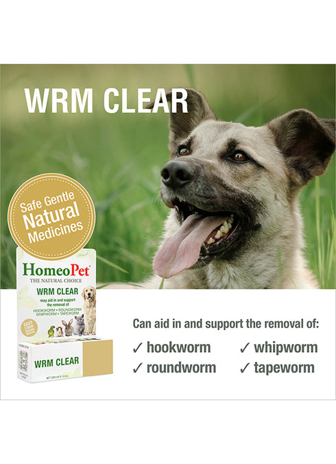 HomeoPet WRM Clear Worm Treatment Multispecies Supplement - 15ml