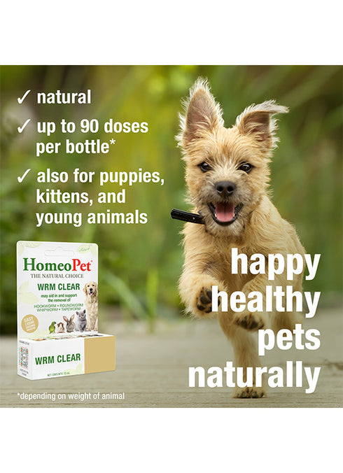 HomeoPet WRM Clear Worm Treatment Multispecies Supplement - 15ml