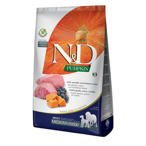 Farmina Pumpkin Lamb Blueberry Adult Medium Maxi Dry Dog Food 5.5lb - Poudre Pet & Feed Supply