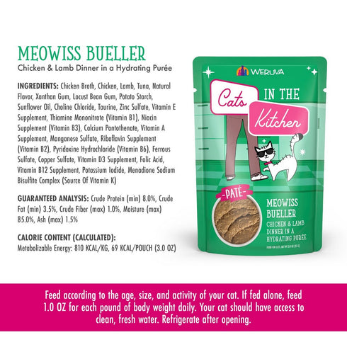 Weruva Cats in the Kitchen Pate Meowiss Bueller Wet Cat Food 3oz - Poudre Pet & Feed Supply 4