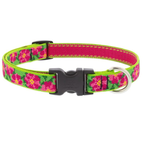 Lupine Dog Collar 3/4" Wide x 13-22" Neck Size Petunias - Poudre Pet and Feed Supply