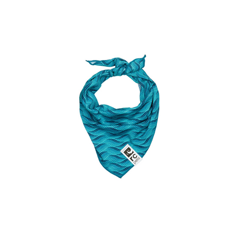 RC PETS Dog Zephyr Cooling Bandana, Waves, S/M, 8" - 17" - Poudre Pet and Feed Supply