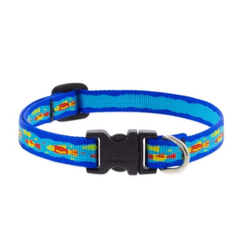 Lupine Pet Dog Collar 1/2" x 6"- 9" Wee Fishies - Poudre Pet & Feed Supply