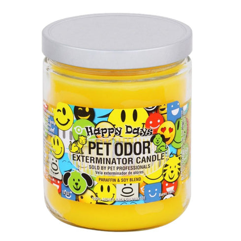 Pet Odor Exterminator Candle Happy Days 13oz - Poudre Pet & Feed Supply