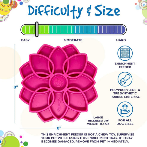 SodaPup Mandala eTray Feeder Pink - Poudre Pet and Feed Supply