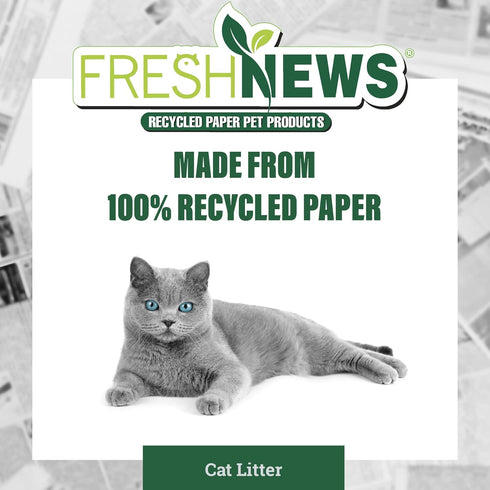 Fresh News Recycled Paper, Original Pellet Cat Litter, 25-lb