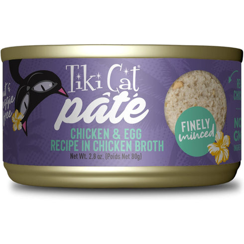 Tiki Cat Luau Pate Chicken Egg Recipe Cat Food 2.8oz - Poudre Pet and Feed Supply