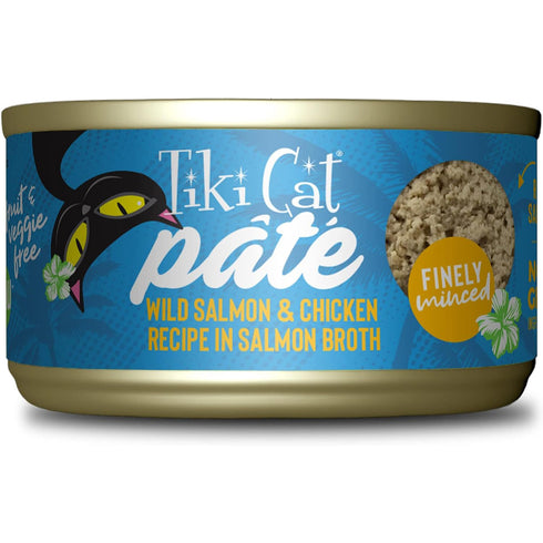 Tiki Cat Luau Pate Wild Salmon Chicken Recipe Cat Food 2.8oz - Poudre Pet and Feed Supply