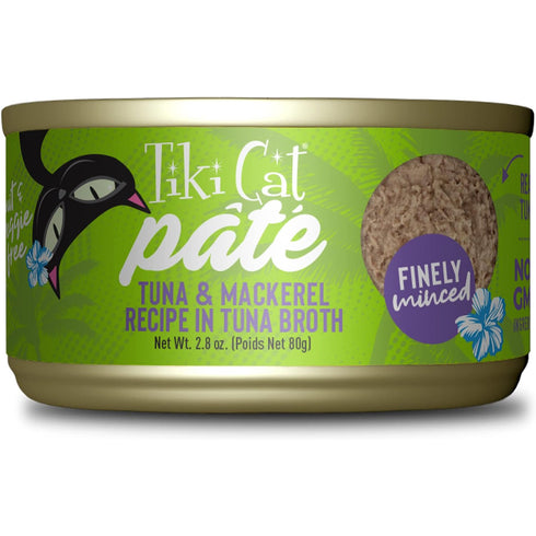 Tiki Cat Luau Pate Ahi Tuna Mackerel Recipe Cat Food 2.8oz - Poudre Pet and Feed Supply