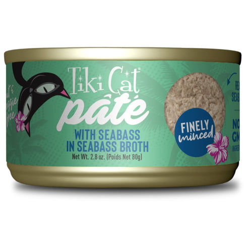Tiki Cat Luau Pate Seabass Recipe Wet Cat Food 2.8oz - Poudre Pet and Feed Supply