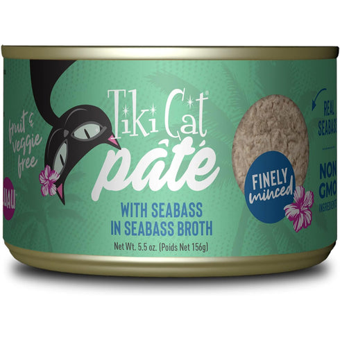 Tiki Cat Luau Pate Seabass Recipe Wet Cat Food 5.5oz - Poudre Pet and Feed Supply