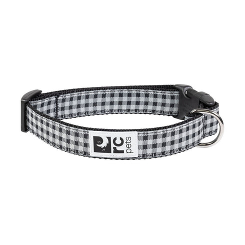 RC Pet Products Clip Dog Collar Small 3/4" Black Gingham poudrefeed.com